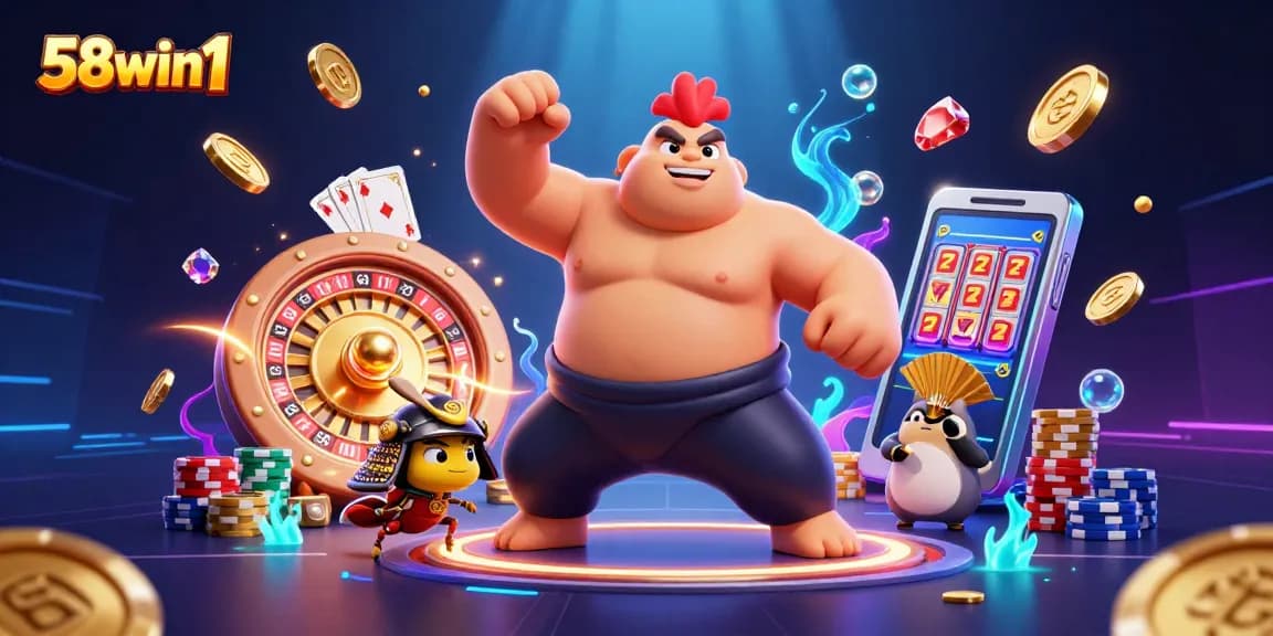 Experience the thrilling action at 58win1 with vibrant 3D casino characters and games.
