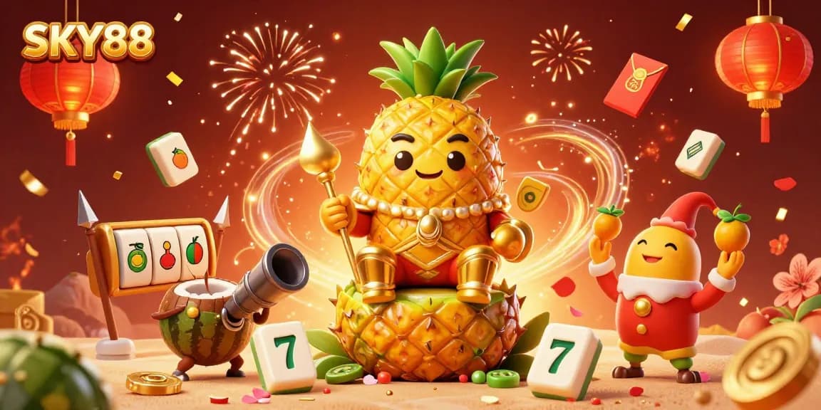 Experience winning strategies at SKY88 with a vibrant 3D beach casino scene packed with action and excitement.