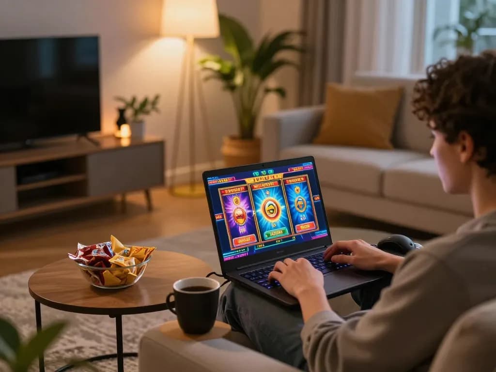 Engaging in online gaming at home, itwshow highlights a vibrant casino experience filled with exciting slot games.