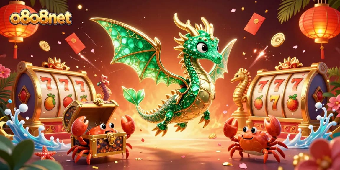 Engage with thrilling games at o8o8net, featuring vibrant slot reels and exotic sea creatures.