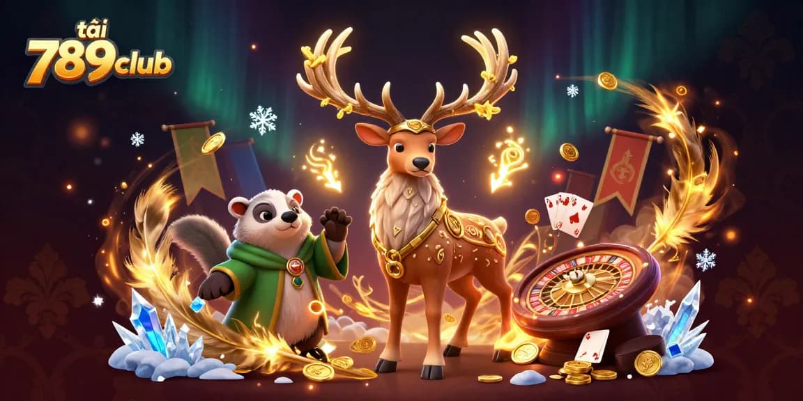 Engage in exciting gameplay at tải 789club, featuring a vibrant casino scene with unique characters and elements.