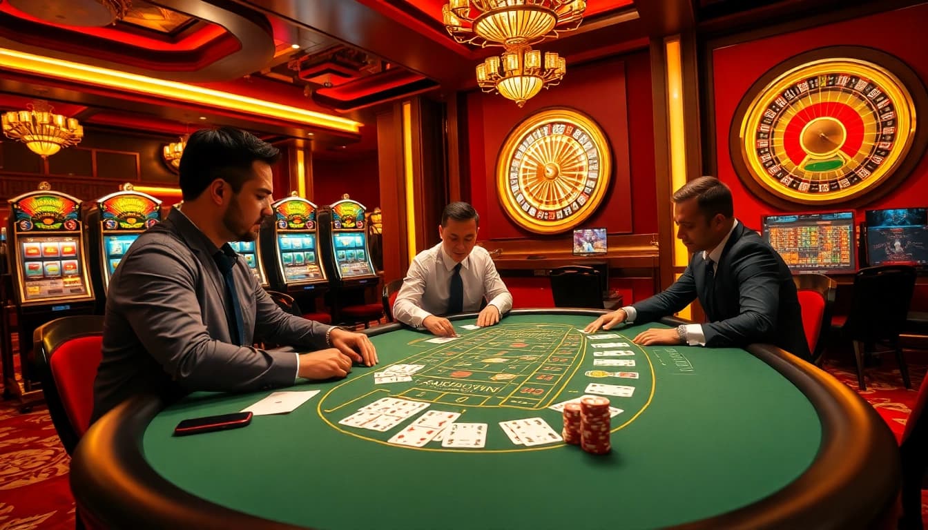 Experience the excitement of blackjack at the 98win club with professional players engaged in high-stakes action.