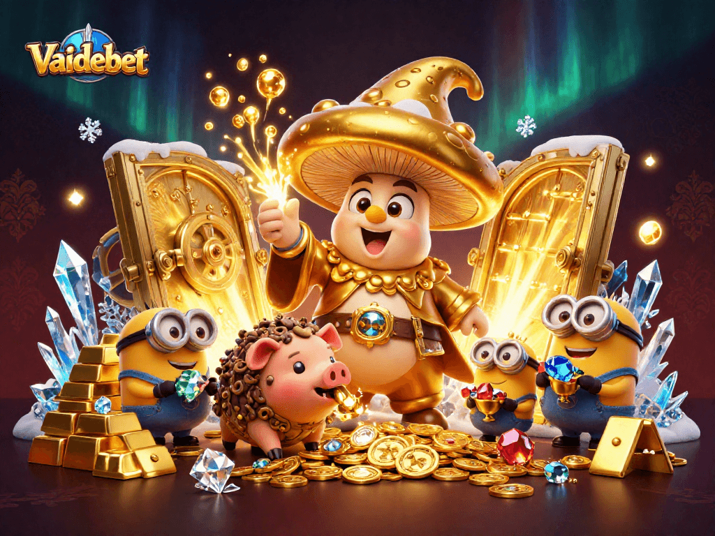 Bet on Vaidebet's golden treasures while enjoying magical casino adventures in 3D.