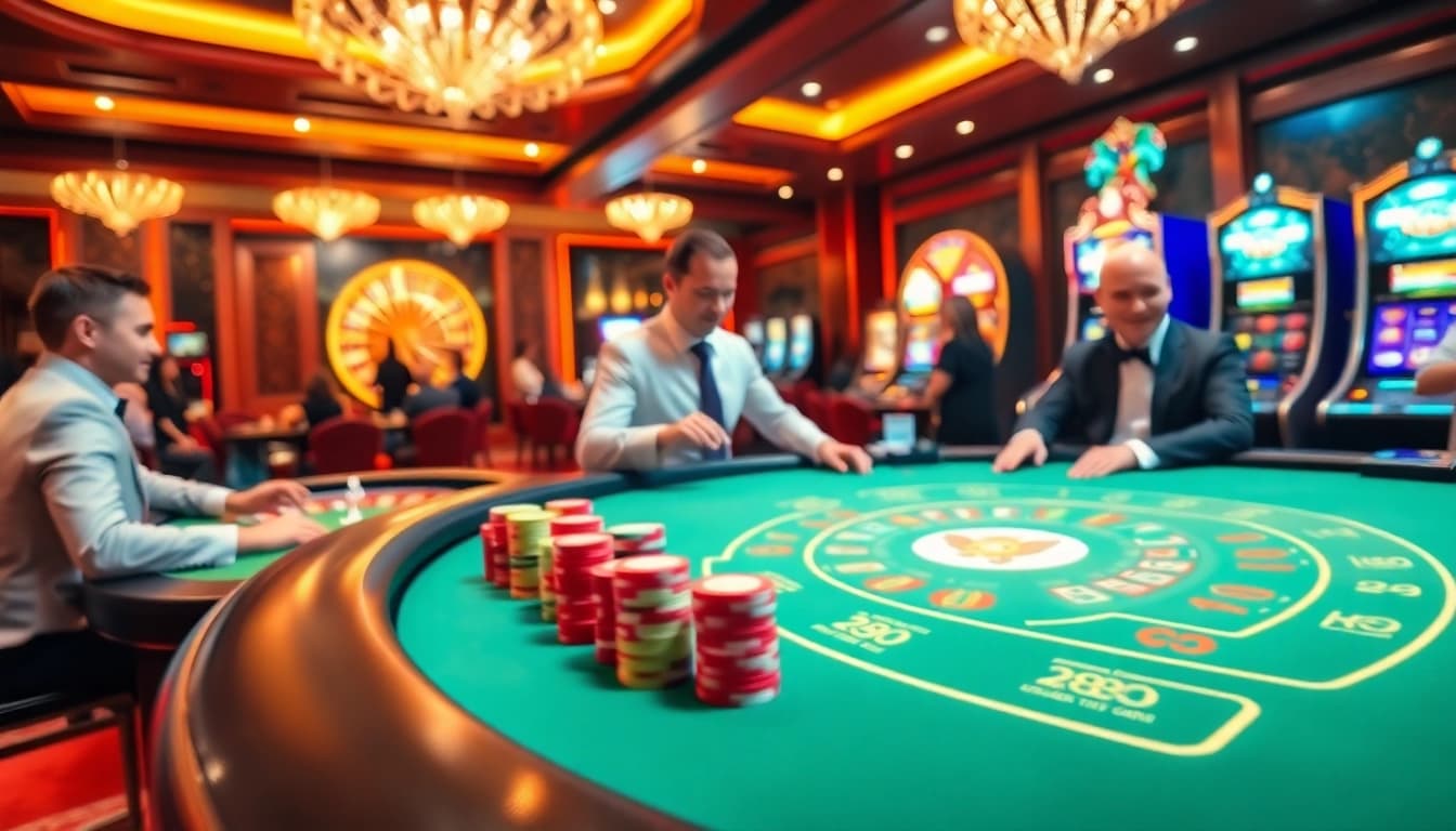 Experience the excitement of gaming at https://rr88.black/ with vibrant casino tables and lively players.