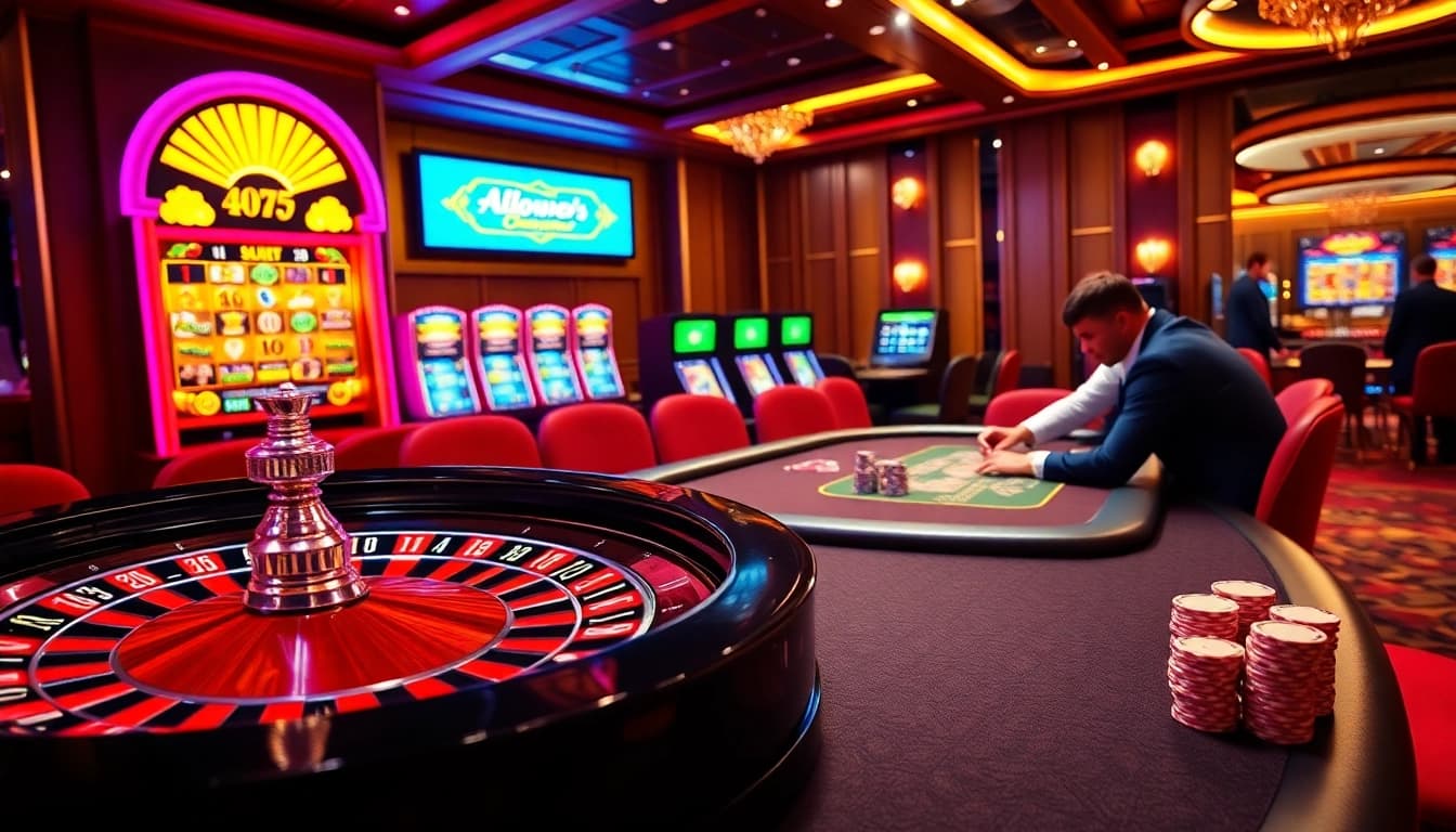 Experience high-stakes gambling at ALo789 with luxury casino gaming elements and vibrant excitement.
