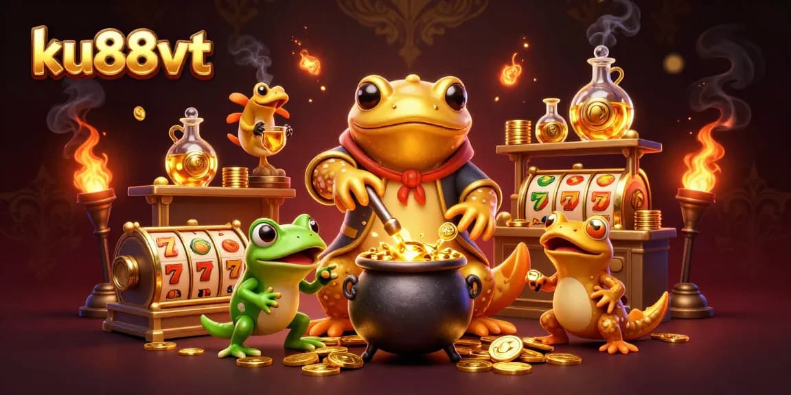 Experience thrilling wins with ku88vt’s golden reels and casino magic in vibrant 3D illustration.