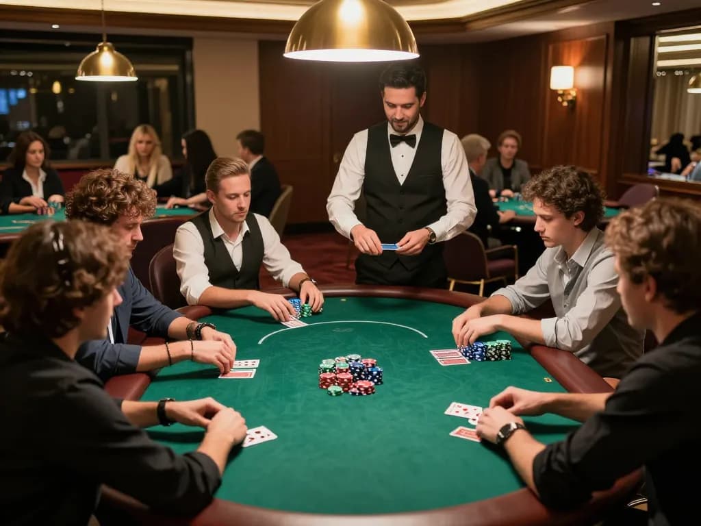 Experience the thrill with vb88 apk as players engage in high-stakes poker strategy.