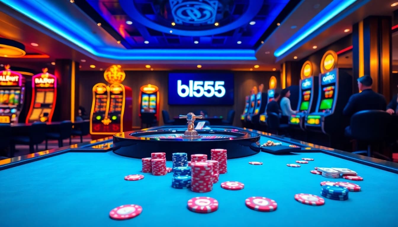 Experience the excitement at bl555 with a lively casino scene, vibrant games, and professional players.