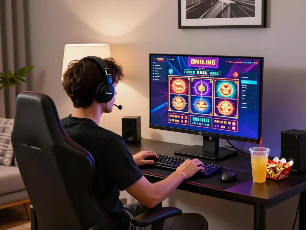 Online gaming experience at 23win casino with vibrant slot machine interface.