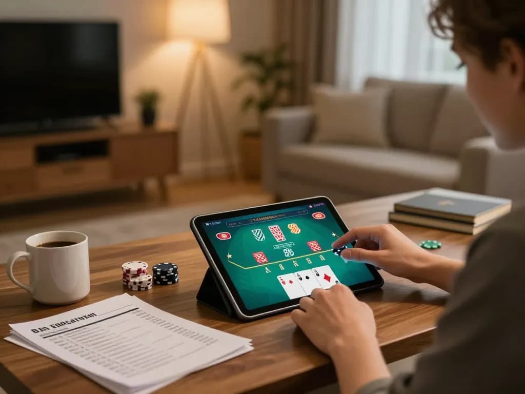 MAX79 online gaming session highlights strategic poker gameplay with warm home ambiance
