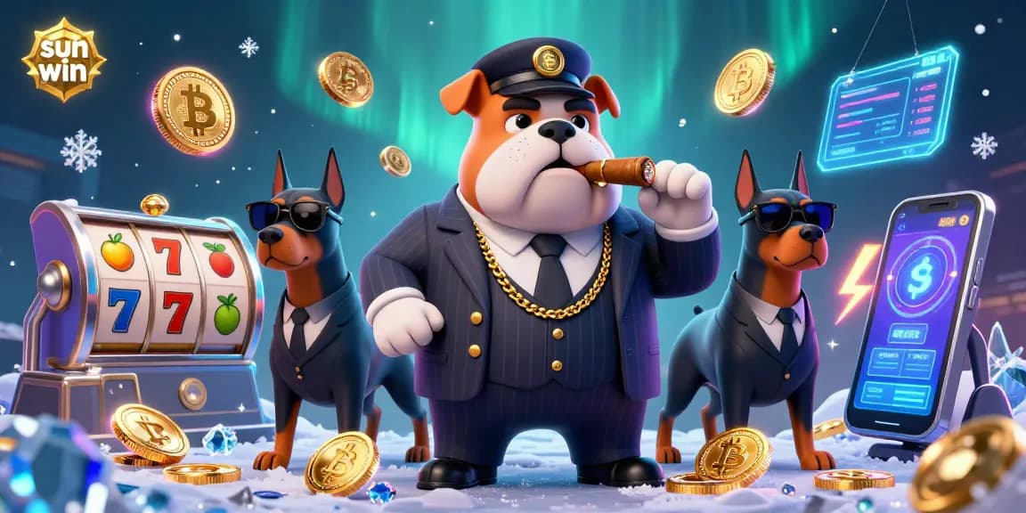 Spin to win big with sun win at this vibrant online casino depicting a mafia scene.