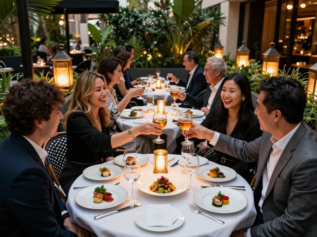 Guests enjoying a delightful dining experience at the 88 Club restaurant, showcasing fine Chinese cuisine.