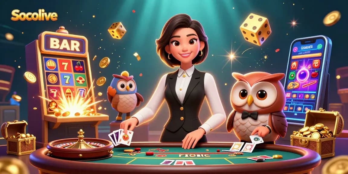 Socolive delivers an exhilarating live casino experience with engaging dealers and vibrant game elements.