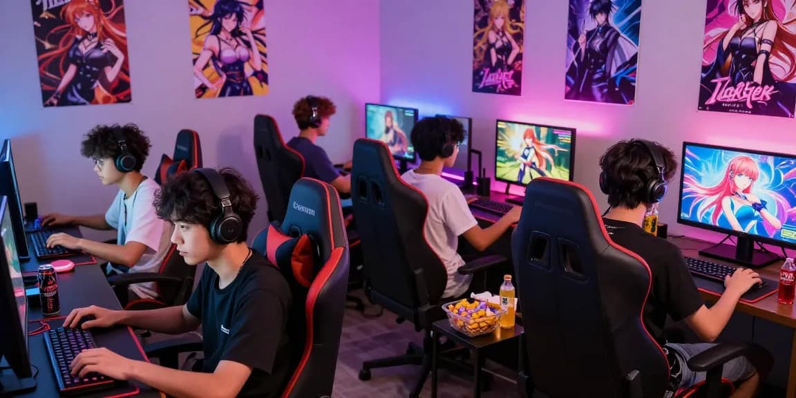 Players engaging with degrees of lewdity in a colorful gaming setting, showcasing interactive adult visual novels and vibrant on-screen visuals.