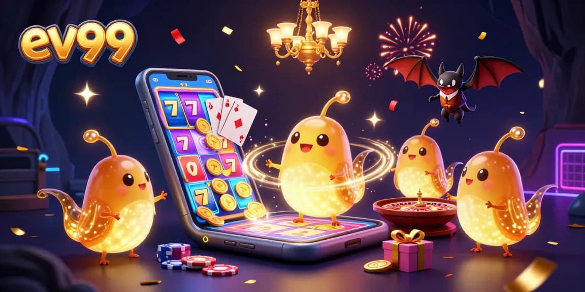 Experience the excitement of ev99 casino with glowworms and vibrant slot games.