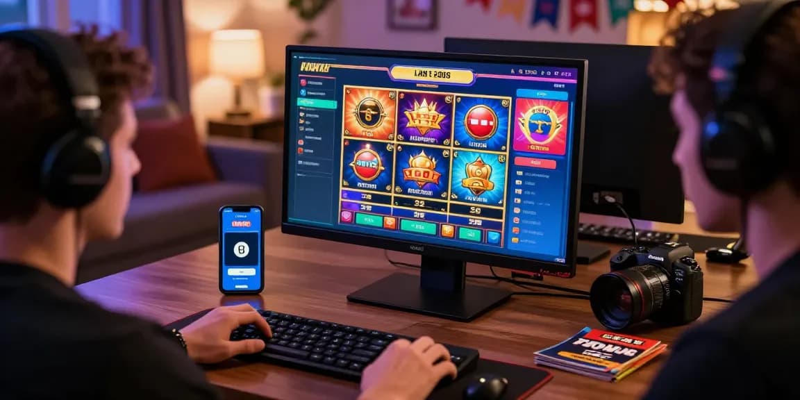 Player enjoying online non UK casinos at https://ghsc.co.uk with vibrant graphics and crypto wallet nearby, capturing the excitement of modern gaming.
