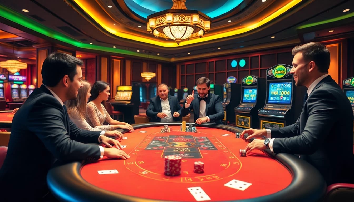 Engage in high-stakes action while registering at 888VI with vibrant casino visuals and lively players.
