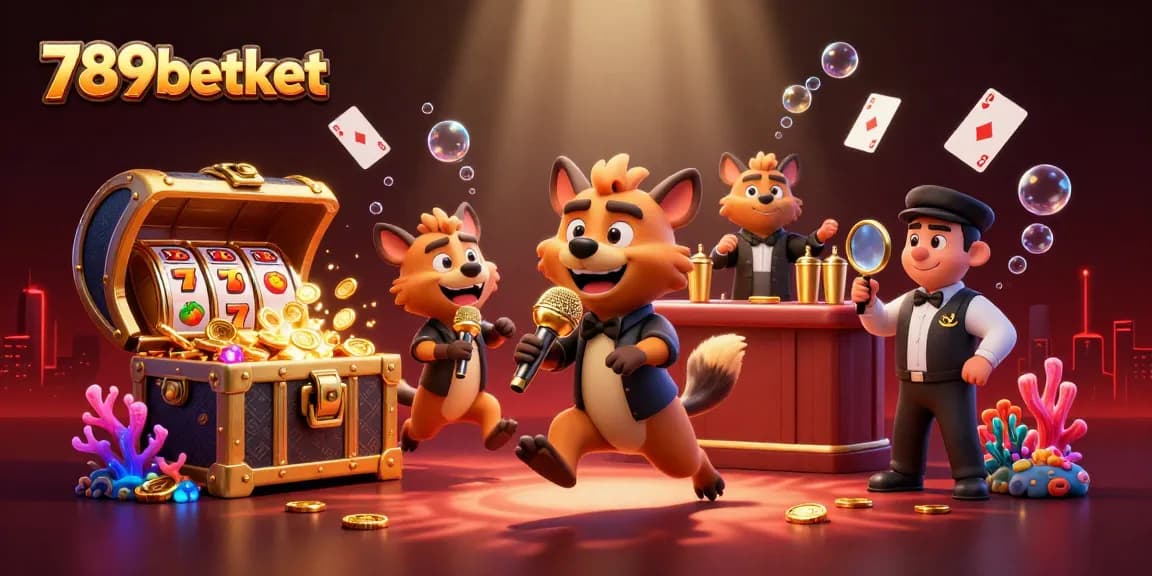 Experience the excitement of 789betket as hyenas bring casino fun alive in a vibrant 3D scene.