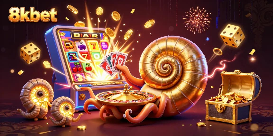 Experience excitement at 8xbet with our 3D casino illustration showcasing winning moments.