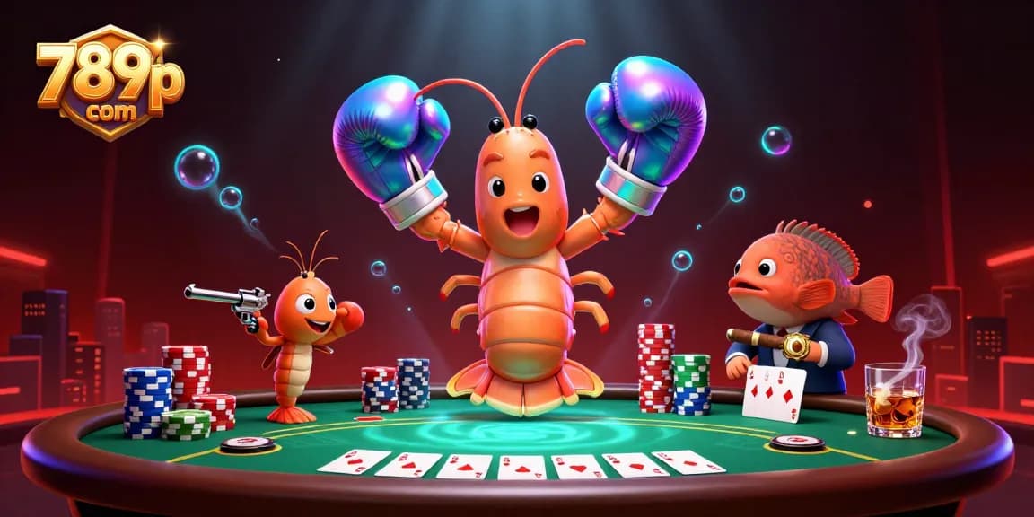 Experience high-stakes poker action with 789p com featuring colorful chips and dynamic sea creatures.