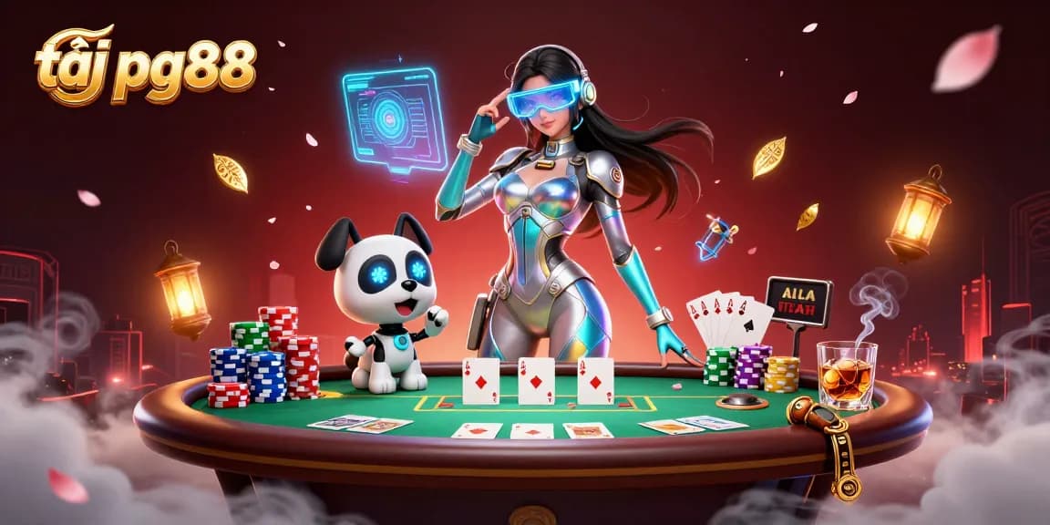 Experience thrilling gaming ventures tại pg88 with stunning visuals, poker tables, and dynamic characters.