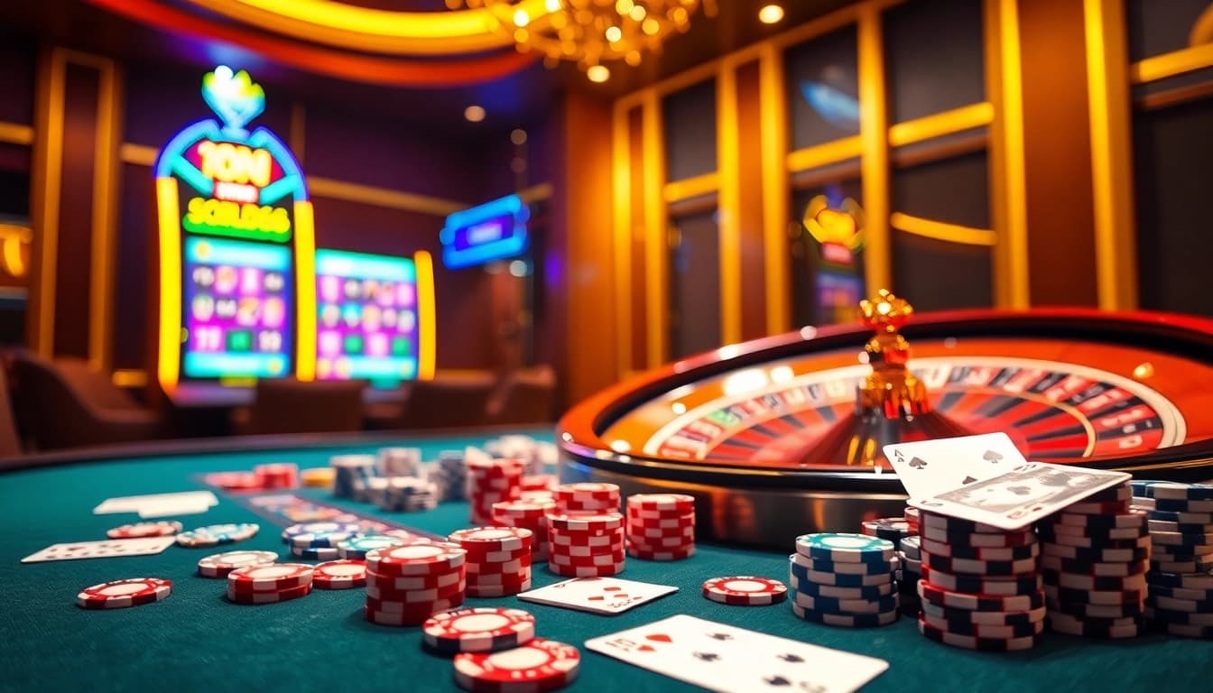 SODO66 offers a thrilling casino experience with vibrant roulette wheels and elegant gaming tables.