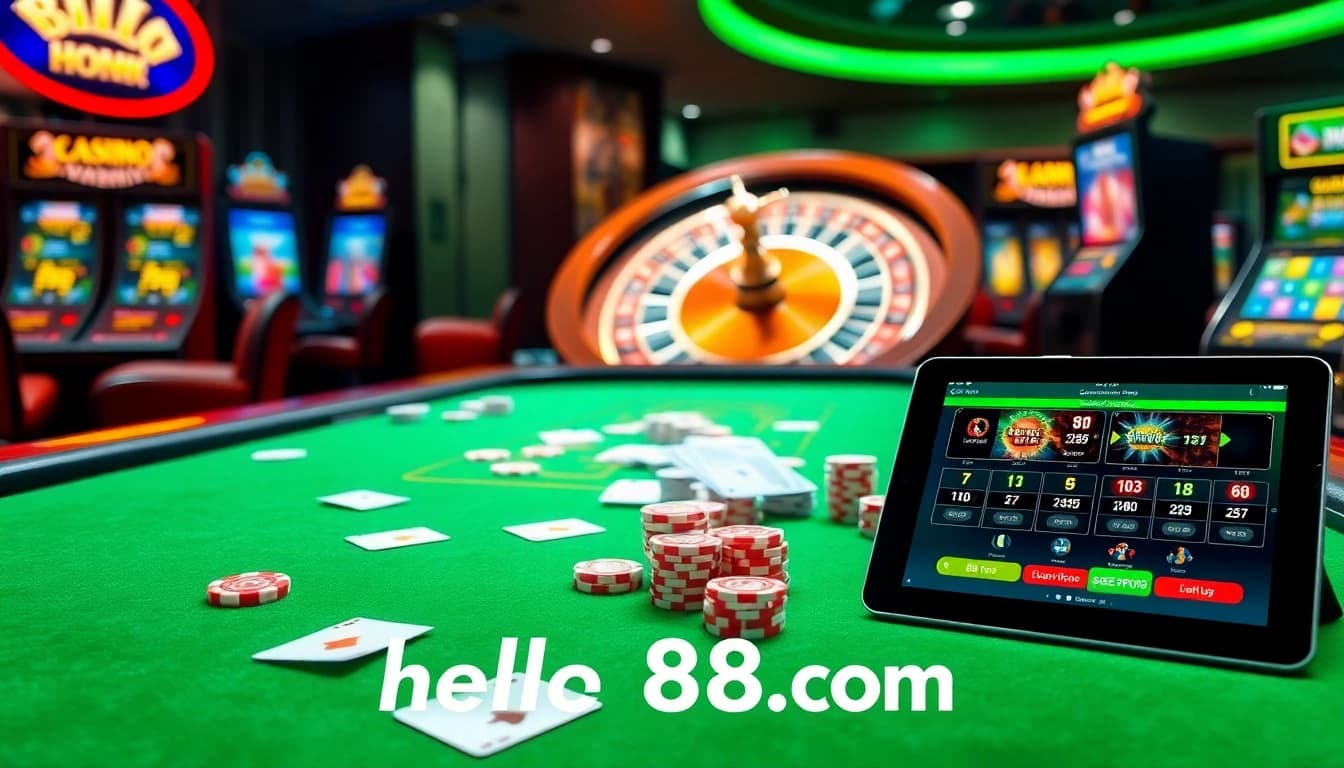 Experience the thrill of gaming at hello88.com with dynamic casino visuals.
