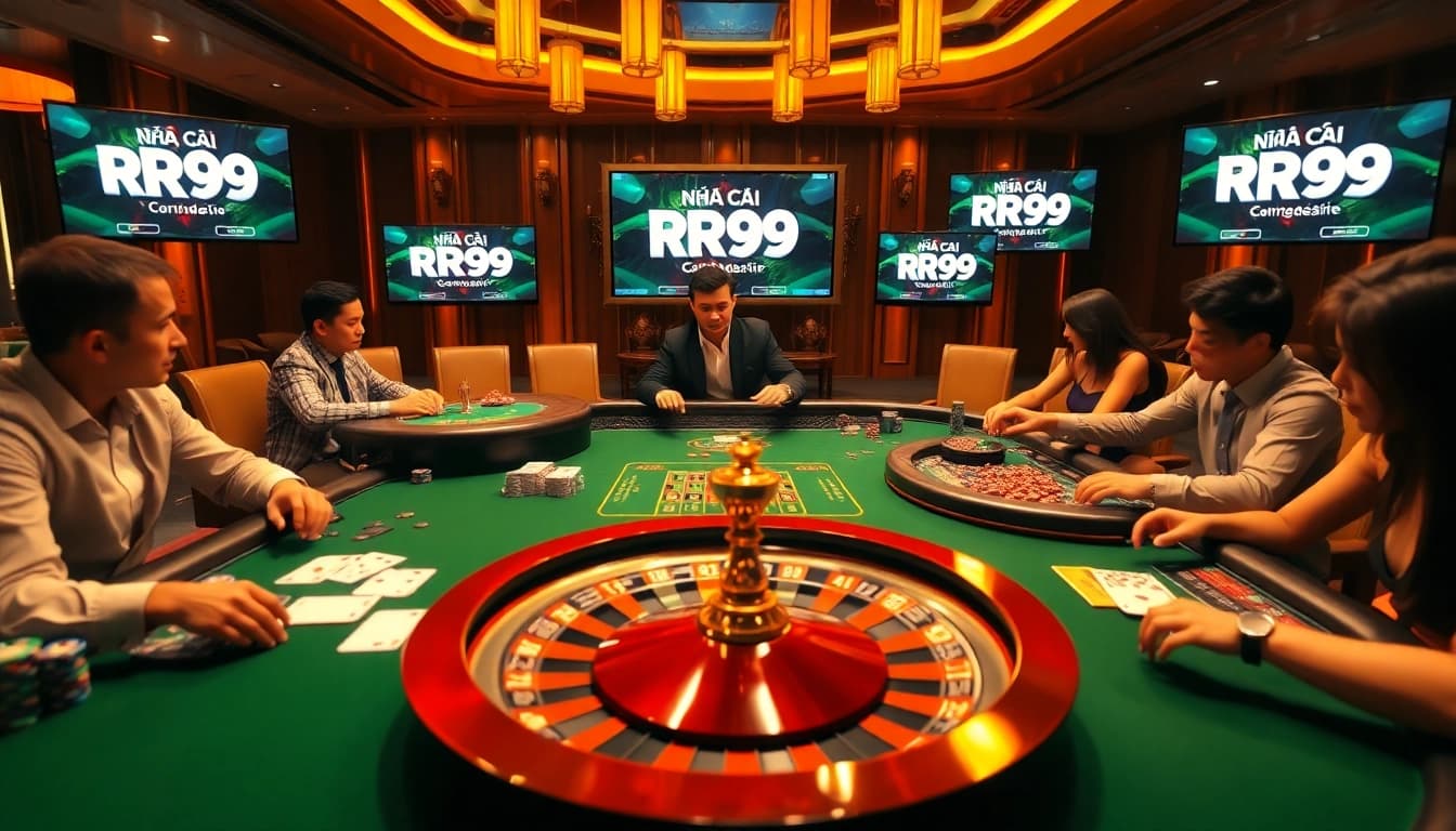 Experience the thrill of betting at Nhà cái RR99 with vibrant casino tables and exciting games.