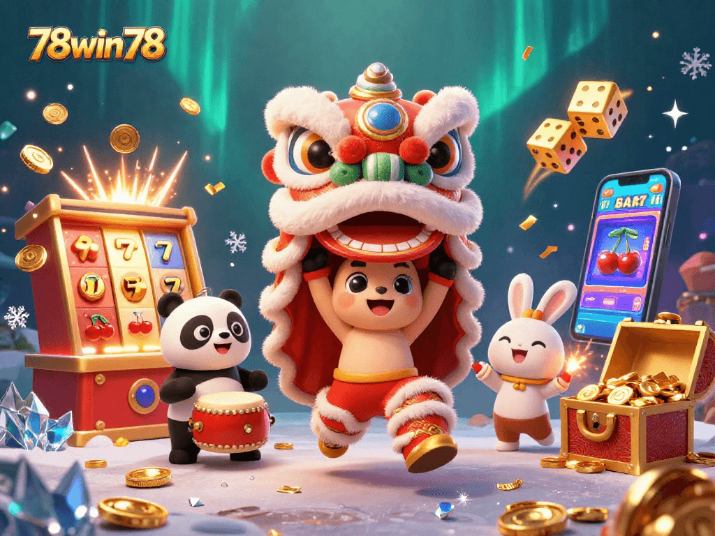 Experience a thrilling jackpot explosion with 78win78 in this vibrant casino scene.