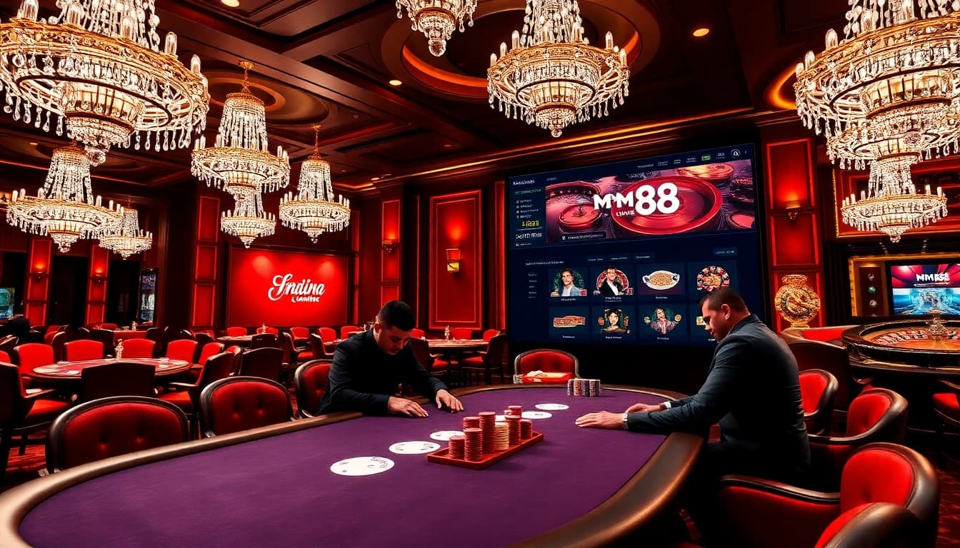 Experience the thrill of mm 88 with lively poker action and luxurious casino decor.