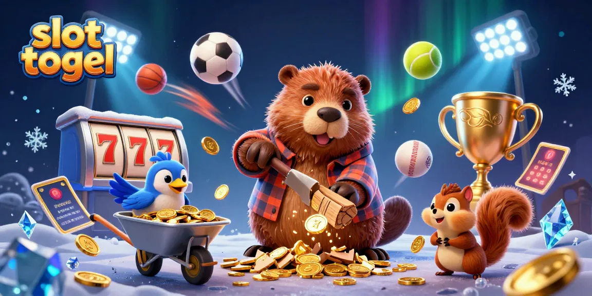 Engage in thrilling slot togel gameplay with vibrant characters collecting coins and colorful game elements.