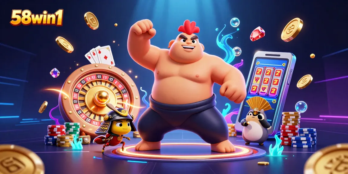 Experience the thrilling action at 58win1 with vibrant 3D casino characters and games.