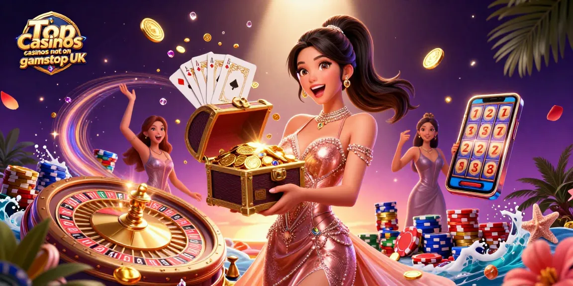 Experience the excitement of Top casinos not on gamstop UK with treasures and vibrant casino elements.