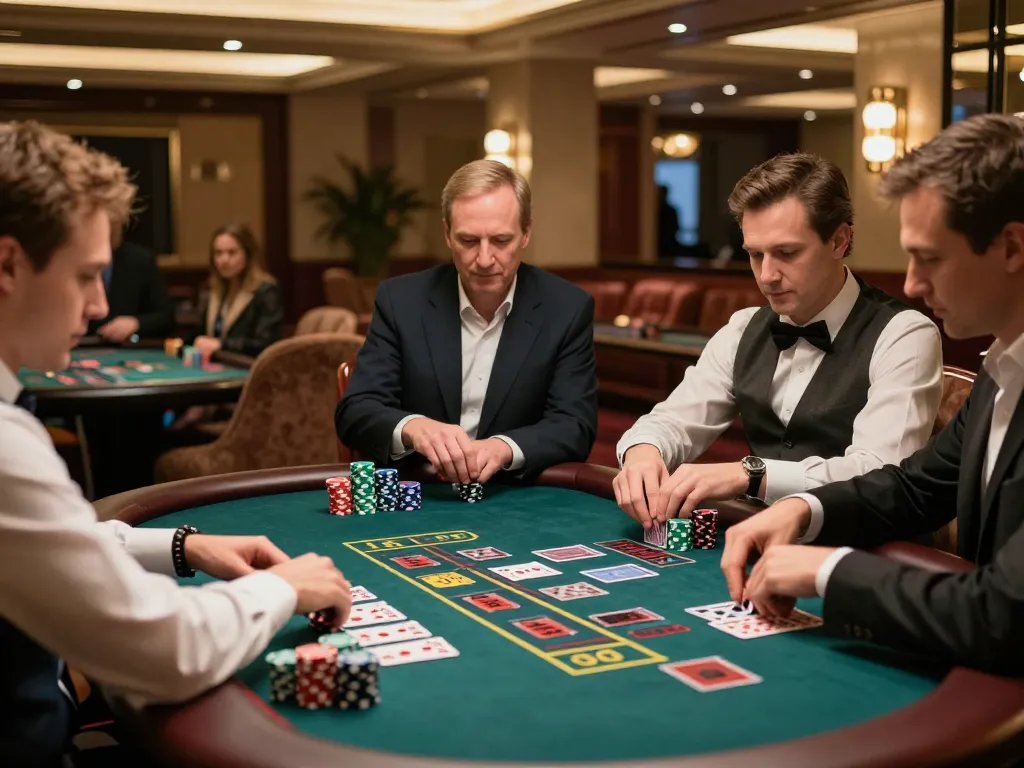 Participating in an exciting live dealer game at 888vnd đăng nhập, players strategically placing bets on baccarat.