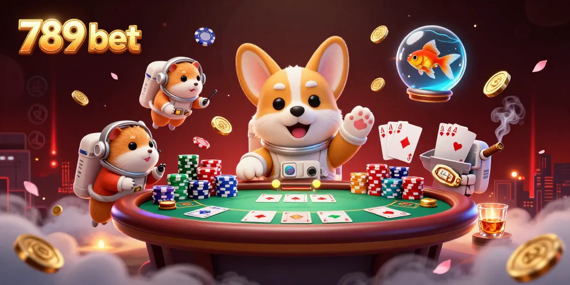 Win big with 789 bet in a thrilling space casino adventure featuring floating poker elements.