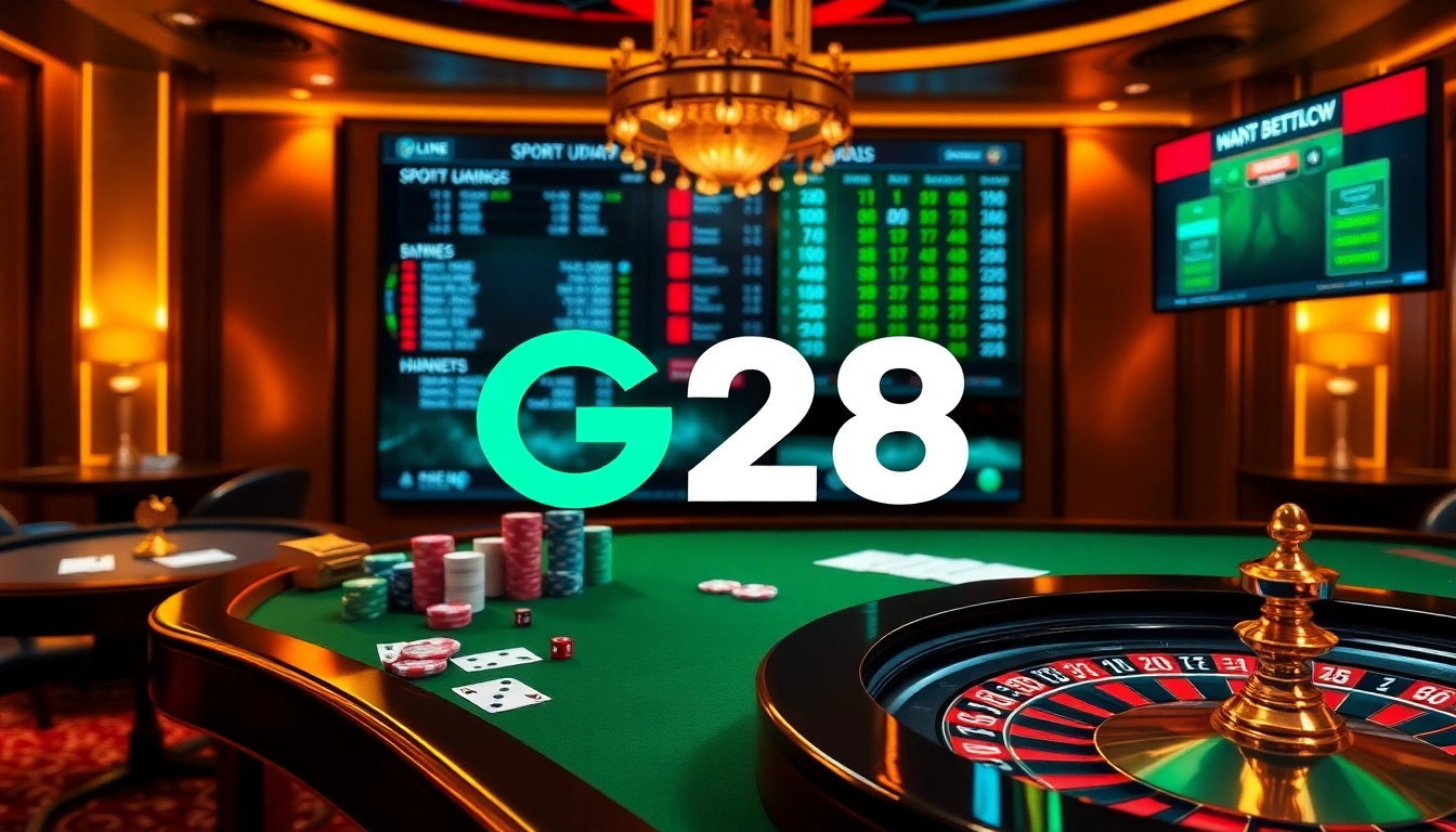 Experience the thrill of betting at G28's luxurious online casino with vibrant games and live sports updates.