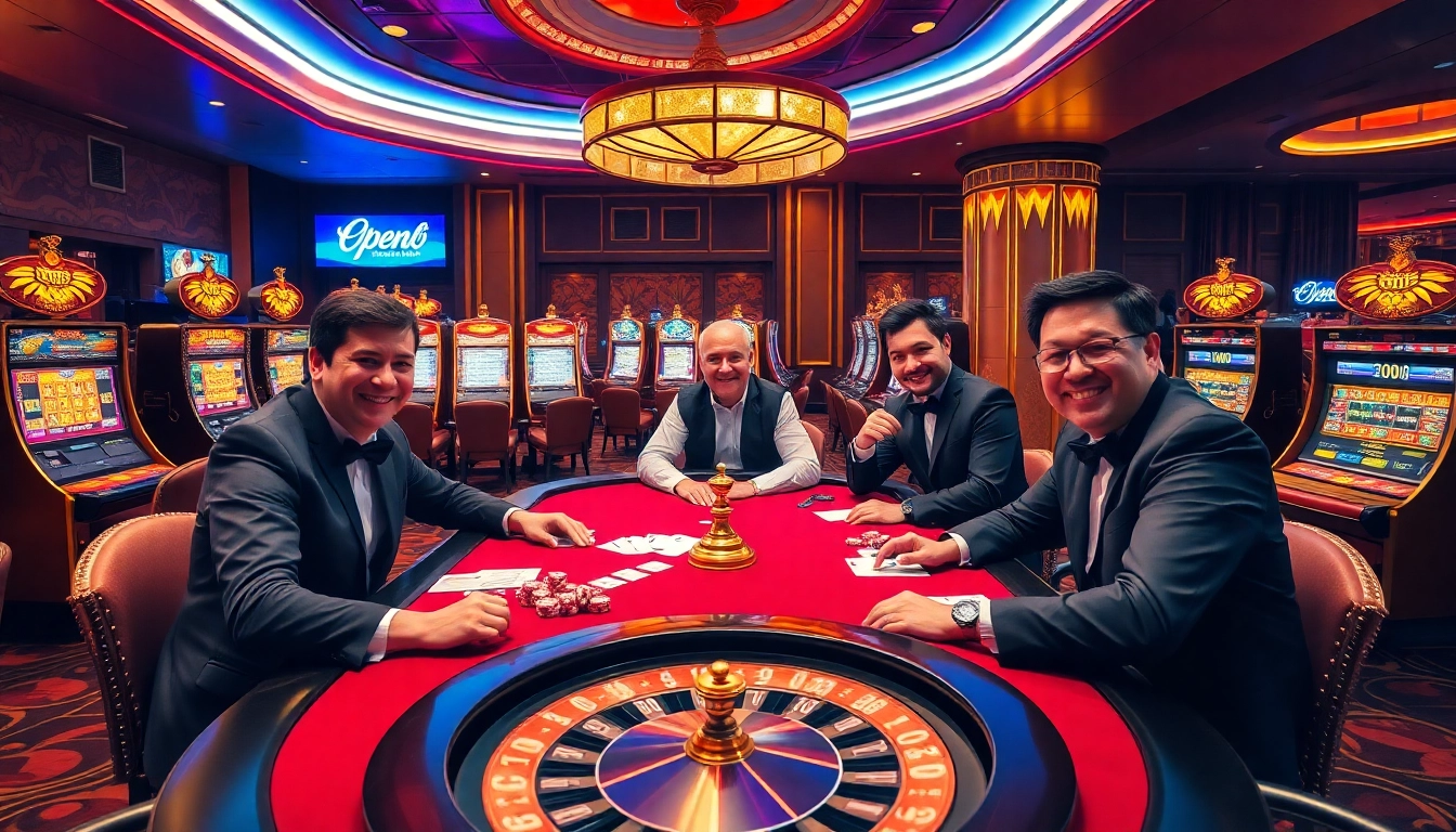 Enjoy thrilling poker action at open88 with vibrant gaming tables and colorful chips.