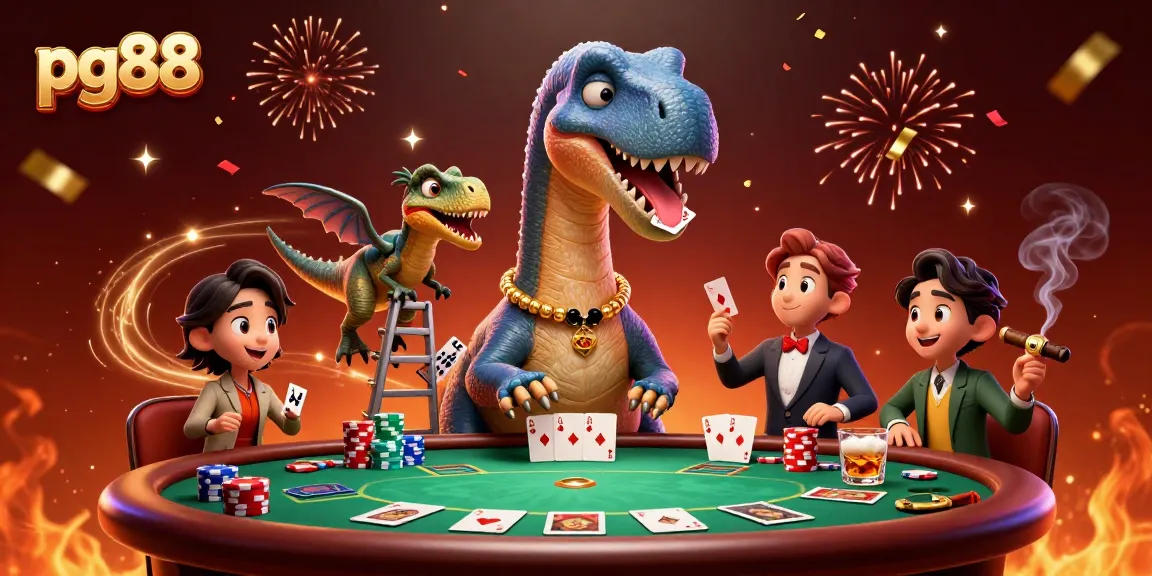 Experience thrilling games at pg88 with vibrant casino elements and engaging characters illustrated.