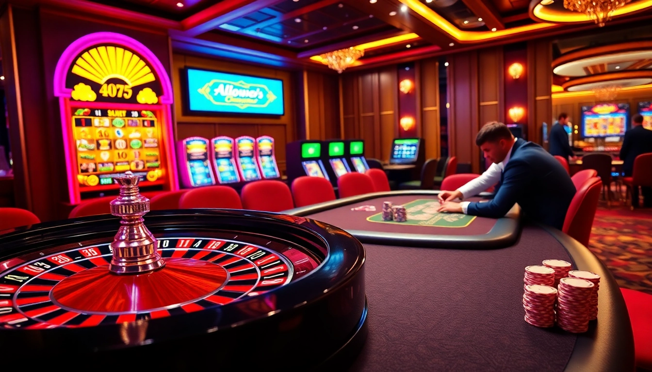 Experience high-stakes gambling at ALo789 with luxury casino gaming elements and vibrant excitement.