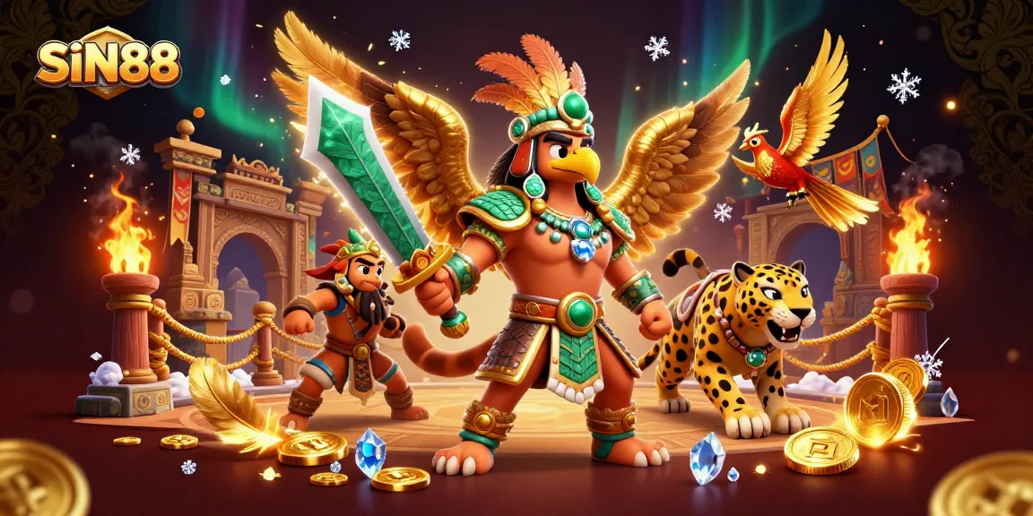SIN88 offers an immersive casino experience with themed warriors and dynamic gaming elements.