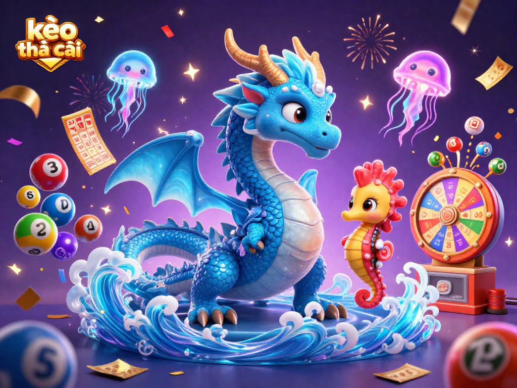 Experience excitement at kèo nhà cái with mesmerizing vibrant 3D casino elements and characters.