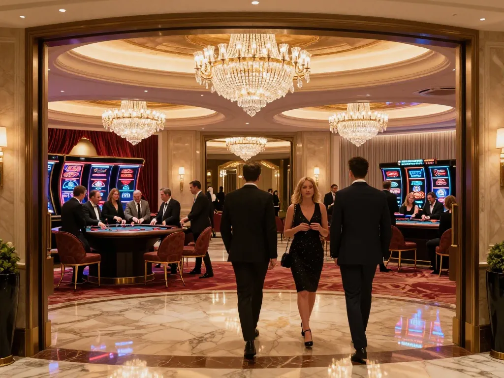 Guests enjoying luxurious casino experience at sc88bn venue with opulent decor and gaming tables