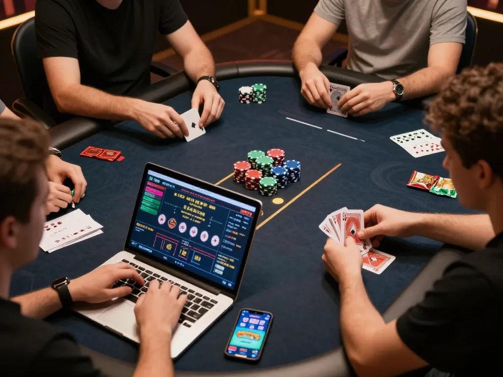 Engaging online poker gameplay at 79king with players holding cards and chips on screen.