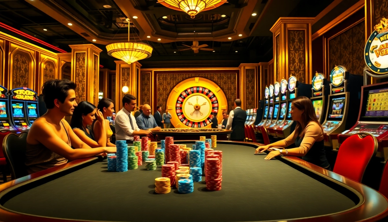 Players enjoy poker at a luxurious casino featuring exciting games like http://sunwin.loans/.