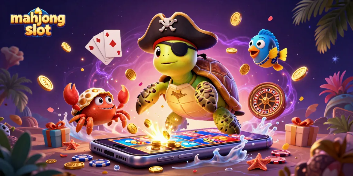 Engage in mahjong slot excitement featuring vibrant game elements and colorful characters in a lively casino scene.