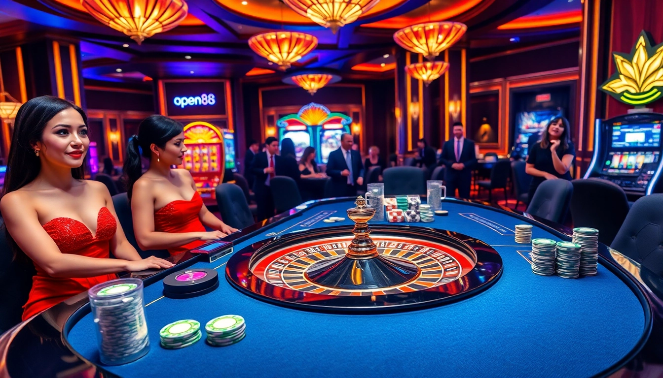Experience the thrill of open88 with engaging casino gaming tables and vibrant atmosphere.