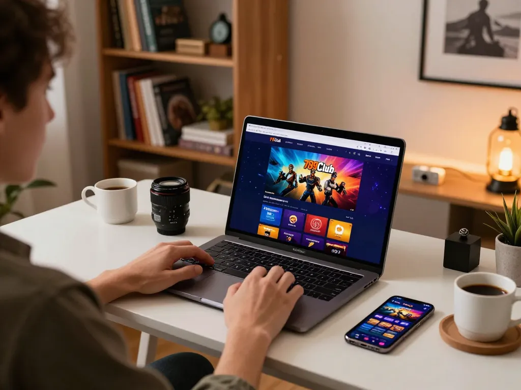 Engaged player exploring exciting games on 789Club online casino platform