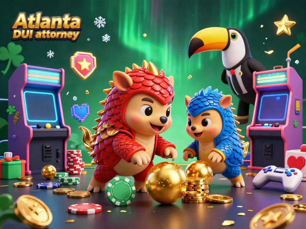 Engage with an Atlanta DUI attorney as rival pangolins compete in a colorful casino-themed arcade.
