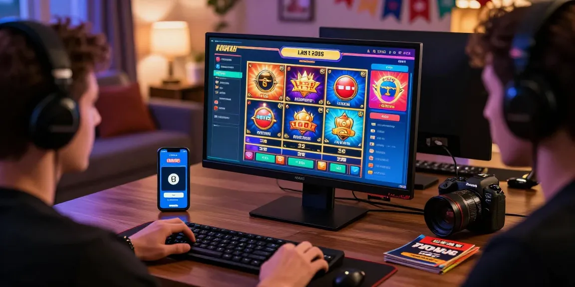 Player enjoying online non UK casinos at https://ghsc.co.uk with vibrant graphics and crypto wallet nearby, capturing the excitement of modern gaming.