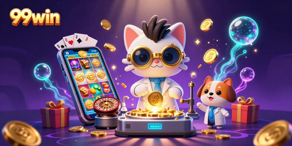 Engage with thrilling 99win slots as golden coins shower from vibrant gaming experiences.